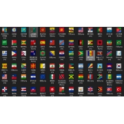 世界国旗图标 183个国家 方形
